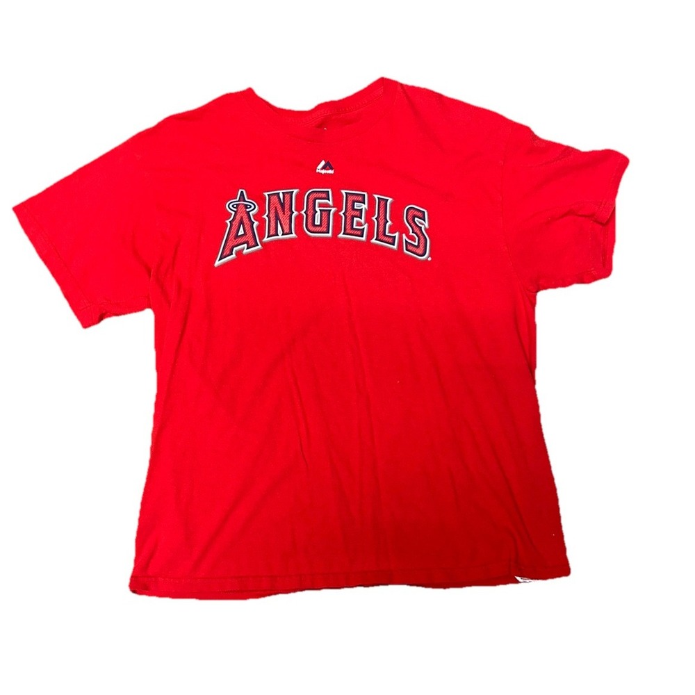 Men's Red Majestic Los Angeles Angels Shirt Size XL X-large